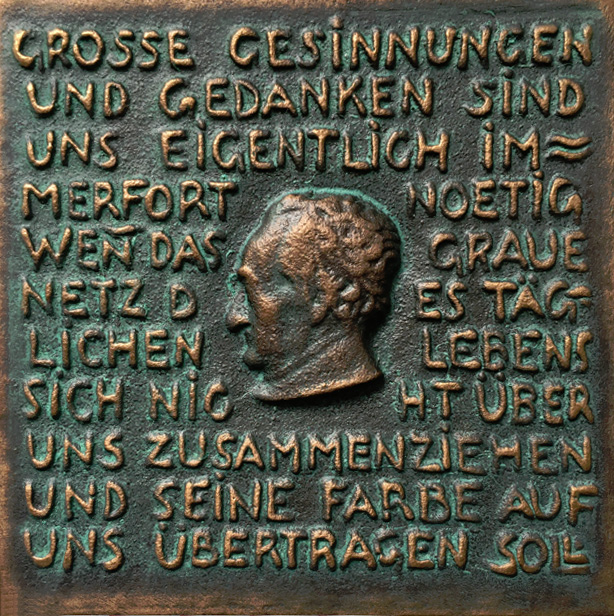 Goethe-Plakette der Stadt Framkfurt/Main